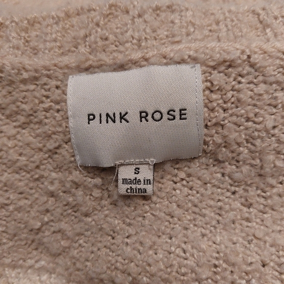 PINK ROSE LADIES LONG SLEEVE SWEATER-  S - Picture 4 of 4